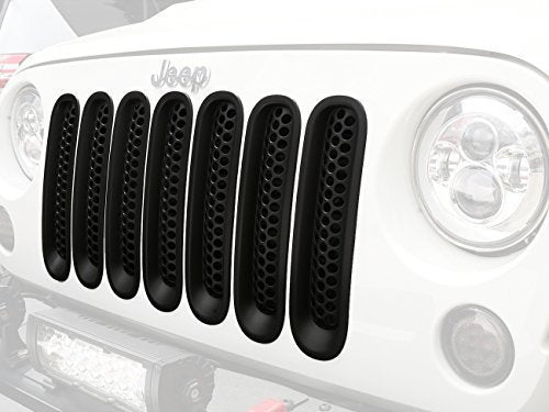 Front Road (Pack Inserts of Jeep Clip-in Hooke Wrangler Unlimited & 2007-2015 Matte JK Mesh for Grille Black 7) 1 Front Road (Pack Inserts of Jeep Clip-in Hooke Wrangler Unlimited & 2007-2015 Matte JK Mesh for Grille Black 7) - Image 1