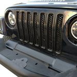 Grill Mesh Inserts Clip-in Honeycomb Grille Guards for 1997-2006 Jeep Wrangler TJ & Unlimited (Pack of 7)
