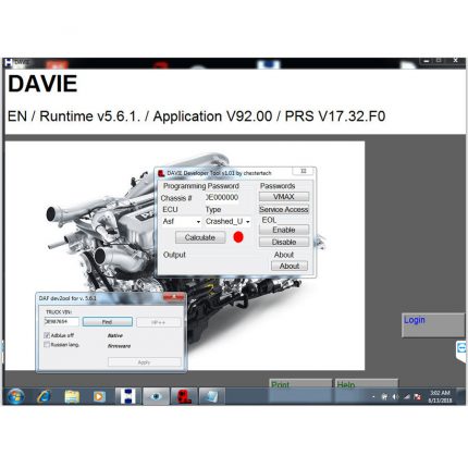 DAF DAVIE Developer Tool Plus DAF DAVIE(DEVIK) for SCR Removal Work with DAF VCI Lite
