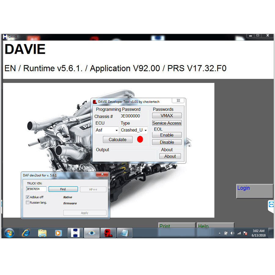 DAF DAVIE Developer Tool Plus DAF DAVIE(DEVIK) for SCR Removal Work with DAF VCI Lite 1 DAF DAVIE Developer Tool Plus DAF DAVIE(DEVIK) for SCR Removal Work with DAF VCI Lite – Image 1