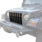 Hooke Road Black Front Grille Clip-in Mesh Inserts for 1997-2006 Jeep Wrangler TJ & Unlimited (Pack of 7) - 画像 (2)