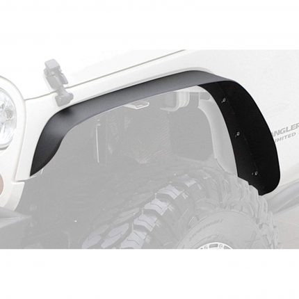 Solid Steel Off-Road Front & Rear Flat Fender Flares for 2007-2018 Jeep Wrangler JK & Unlimited - 4 PCS Set