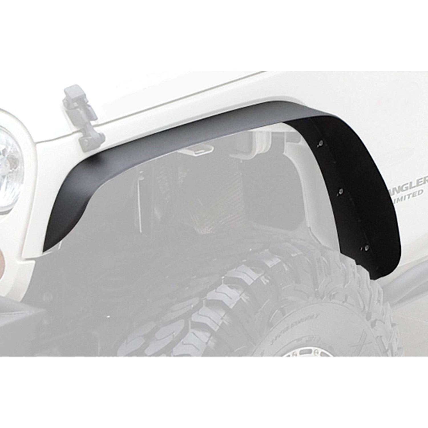 Solid Steel Off-Road Front & Rear Flat Fender Flares for 2007-2018 Jeep Wrangler JK & Unlimited - 4 PCS Set 1 Solid Steel Off-Road Front & Rear Flat Fender Flares for 2007-2018 Jeep Wrangler JK & Unlimited - 4 PCS Set - الصورة 1