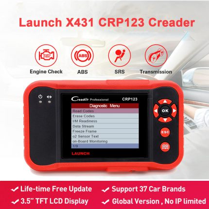 Launch X431 CRP123 Creader OBD2 Code Reader Scanner test Engine/ABS/SRS/AT
