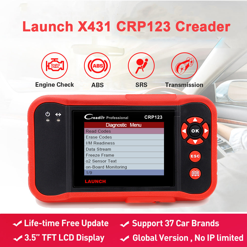 Launch X431 CRP123 Creader OBD2 Code Reader Scanner test Engine/ABS/SRS/AT 1 Launch X431 CRP123 Creader OBD2 Code Reader Scanner test Engine/ABS/SRS/AT - immagine 1