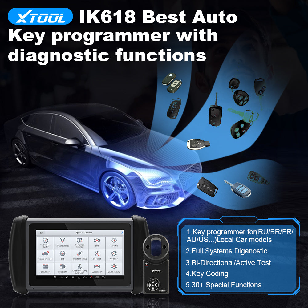 XTool IK618 Automotive All System Diagnostic Scanner Car Diagnostic Tool Auto Key Programmer 1 XTool IK618 Automotive All System Diagnostic Scanner Car Diagnostic Tool Auto Key Programmer - Image 1