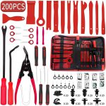 Car Trim Remover Tool Kit Door Panel/Radio/Stereo/Audio/Dash/Window/Terminal Removal Tool Set Auto Clip Pliers Fastener Remover Pry Tool Set - 画像 (2)