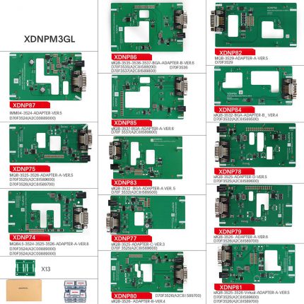Xhorse MQB48 No Disassembly No Soldering 13 Full Set Adapters XDNPM3GL