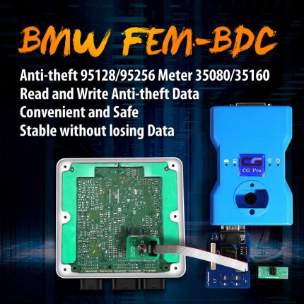 OEM BM-W FEM-BDC 95128/95256 Chip Anti-theft Data Reading Adapter 8Pin Adapter Work with VVDI Prog/CG Pro 9S12/Orange5