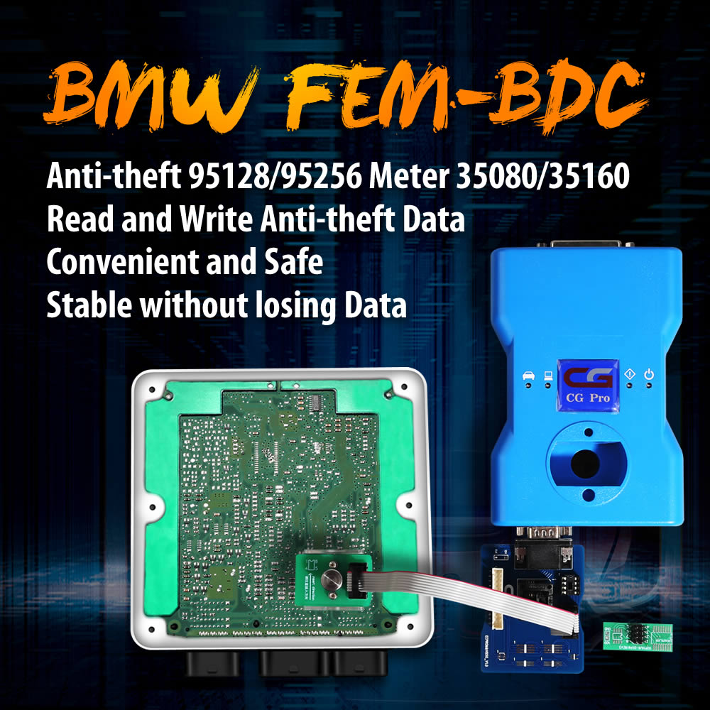 OEM BM-W FEM-BDC 95128/95256 Chip Anti-theft Data Reading Adapter 8Pin Adapter Work with VVDI Prog/CG Pro 9S12/Orange5 1 OEM BM-W FEM-BDC 95128/95256 Chip Anti-theft Data Reading Adapter 8Pin Adapter Work with VVDI Prog/CG Pro 9S12/Orange5 - Image 1