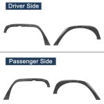 ⁦Solid Steel Off-Road Front & Rear Flat Fender Flares for 2007-2018 Jeep Wrangler JK & Unlimited - 4 PCS Set⁩ - الصورة ⁦9⁩