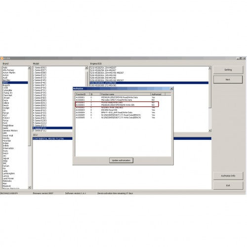 AT-200 Authorization for BM-W MSD80/ MSD81/ MSD85/ MSD87/ MSV80/ MSV90 Write ISN and MSV80 Read/Write ISN, Backup and Restore Data 1 AT-200 Authorization for BM-W MSD80/ MSD81/ MSD85/ MSD87/ MSV80/ MSV90 Write ISN and MSV80 Read/Write ISN, Backup and Restore Data - Imagem 1