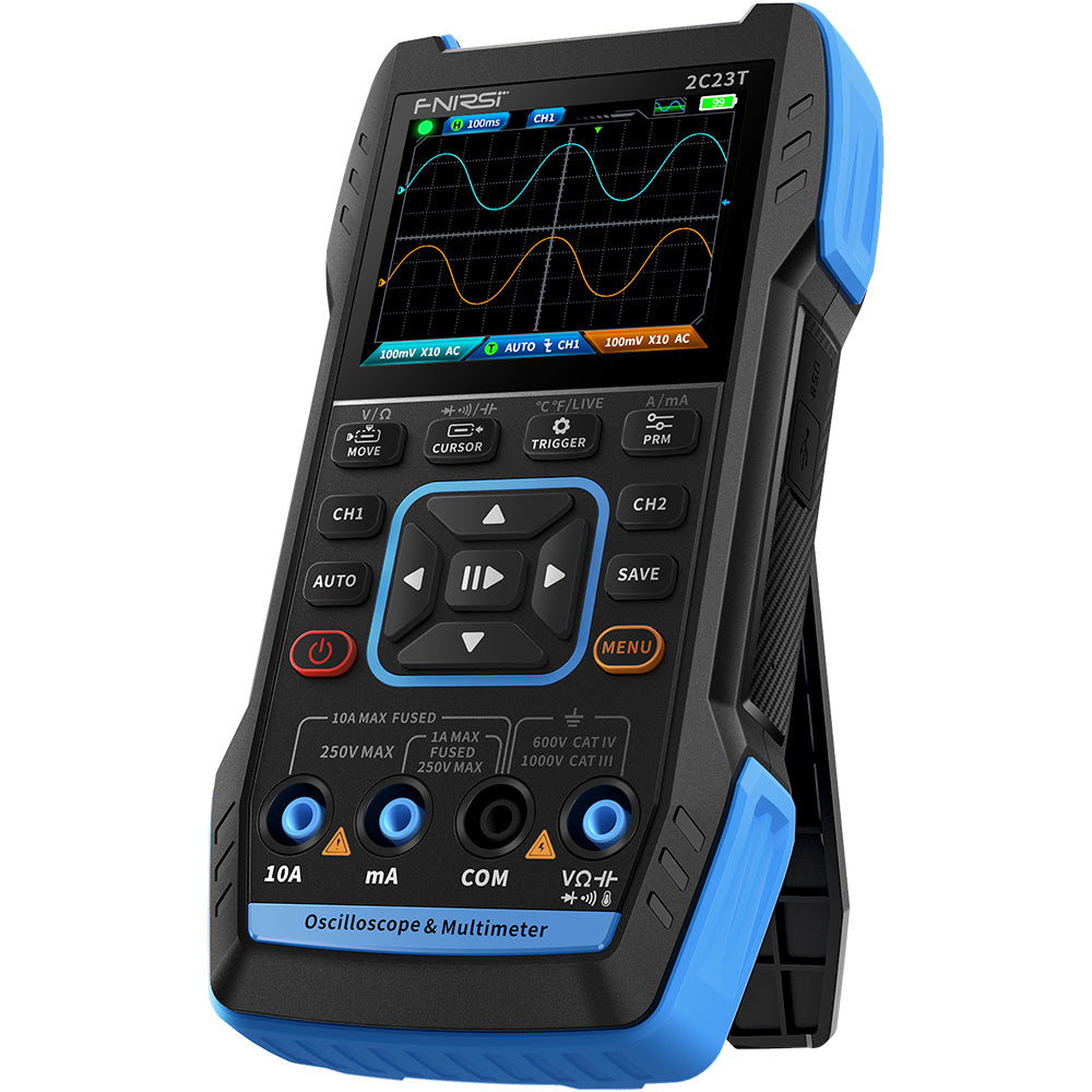 FNIRSI 2C23T 3 in 1 Handheld Oscilloscope Multimeter+Function Signal Generator 1 FNIRSI 2C23T 3 in 1 Handheld Oscilloscope Multimeter+Function Signal Generator - Image 1