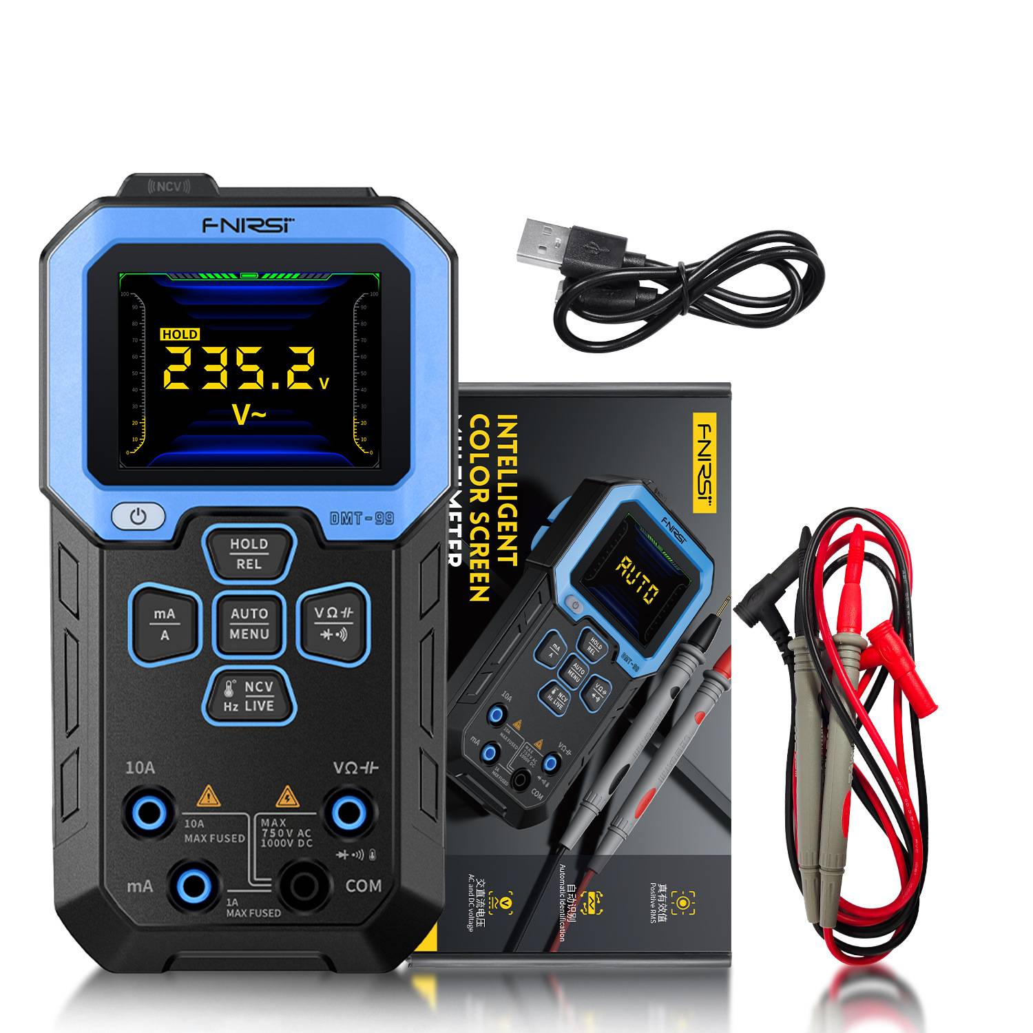 FNIRSI DMT-99 Digital Multimeter 10000 Counts TRMS 1 FNIRSI DMT-99 Digital Multimeter 10000 Counts TRMS - Image 1