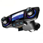 Handsfree Car Kit Transmitter Power ON OFF Bluetooth 5.0 FM Modulator TF USB Audio Music Player AUX MP3 - 画像 (6)