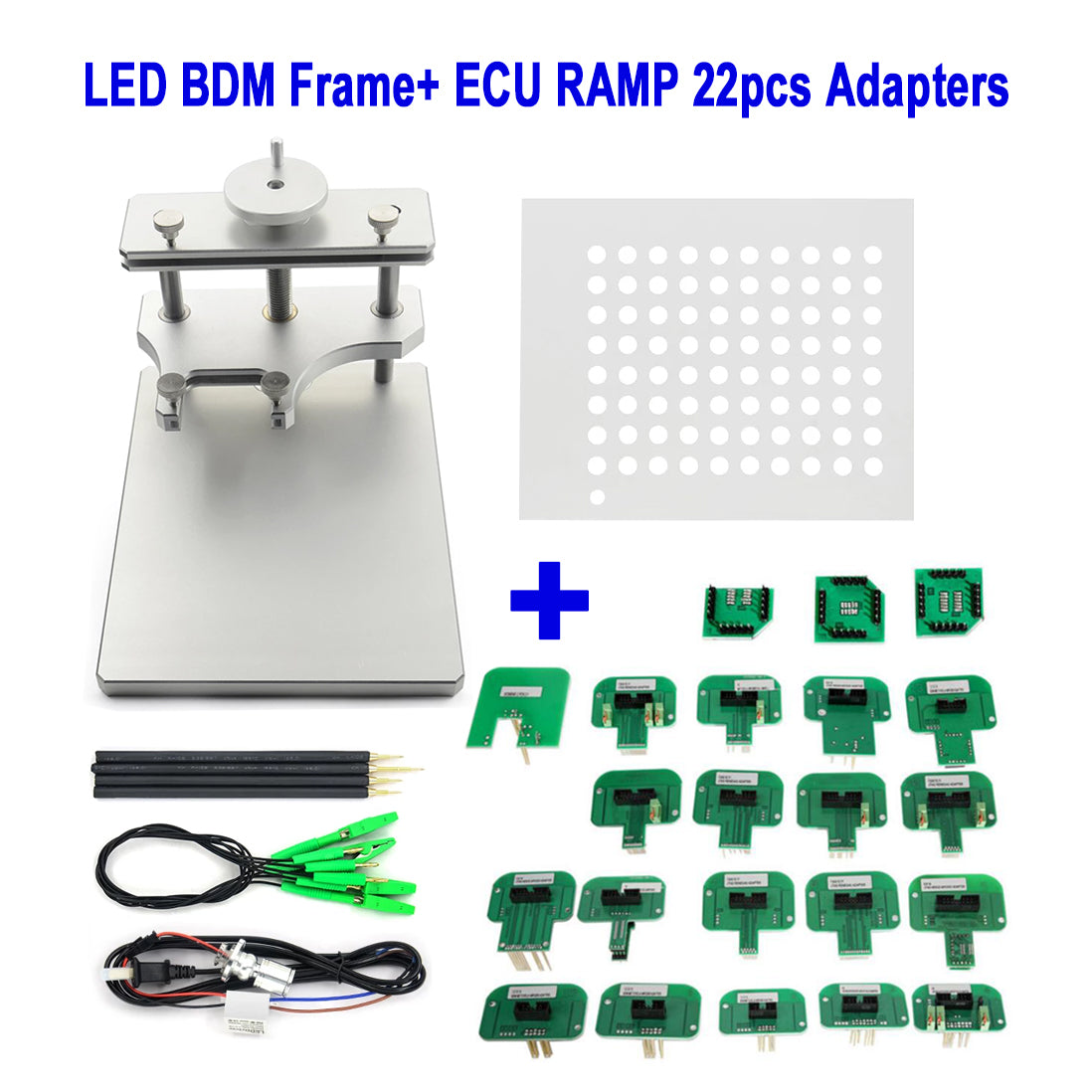 LED BDM Frame Stainless Steel with ECU RAMP 22pcs Adapters Full Set for KTAG KESS KTM 1 LED BDM Frame Stainless Steel with ECU RAMP 22pcs Adapters Full Set for KTAG KESS KTM - 画像 (1)