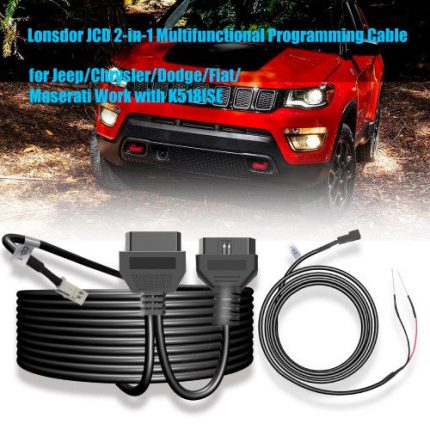 Lonsdor JCD 2-in-1 Multifunctional Programming Cable for Jeep/Chrysler/Dodge/Fiat/Maserati Work with K518S  K518ISE