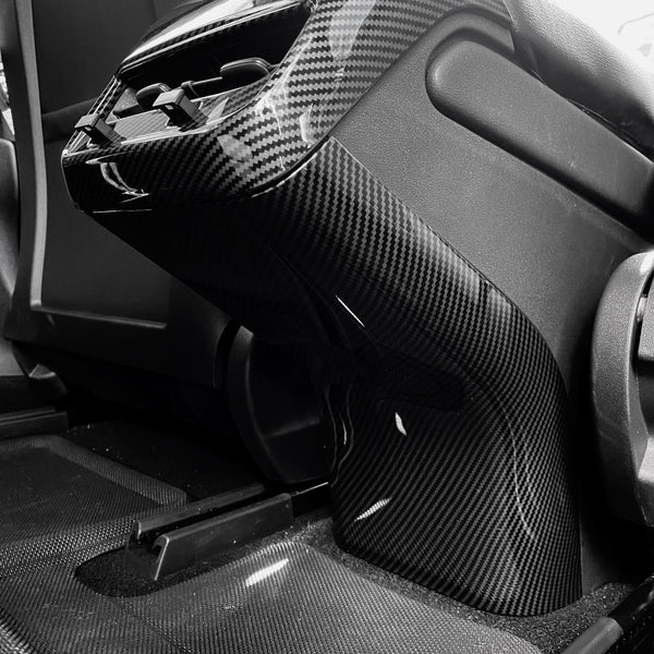 Model 3/Y Backseat Center Console Base Cap- Carbon Fiber 1 Model 3/Y Backseat Center Console Base Cap- Carbon Fiber - Image 1