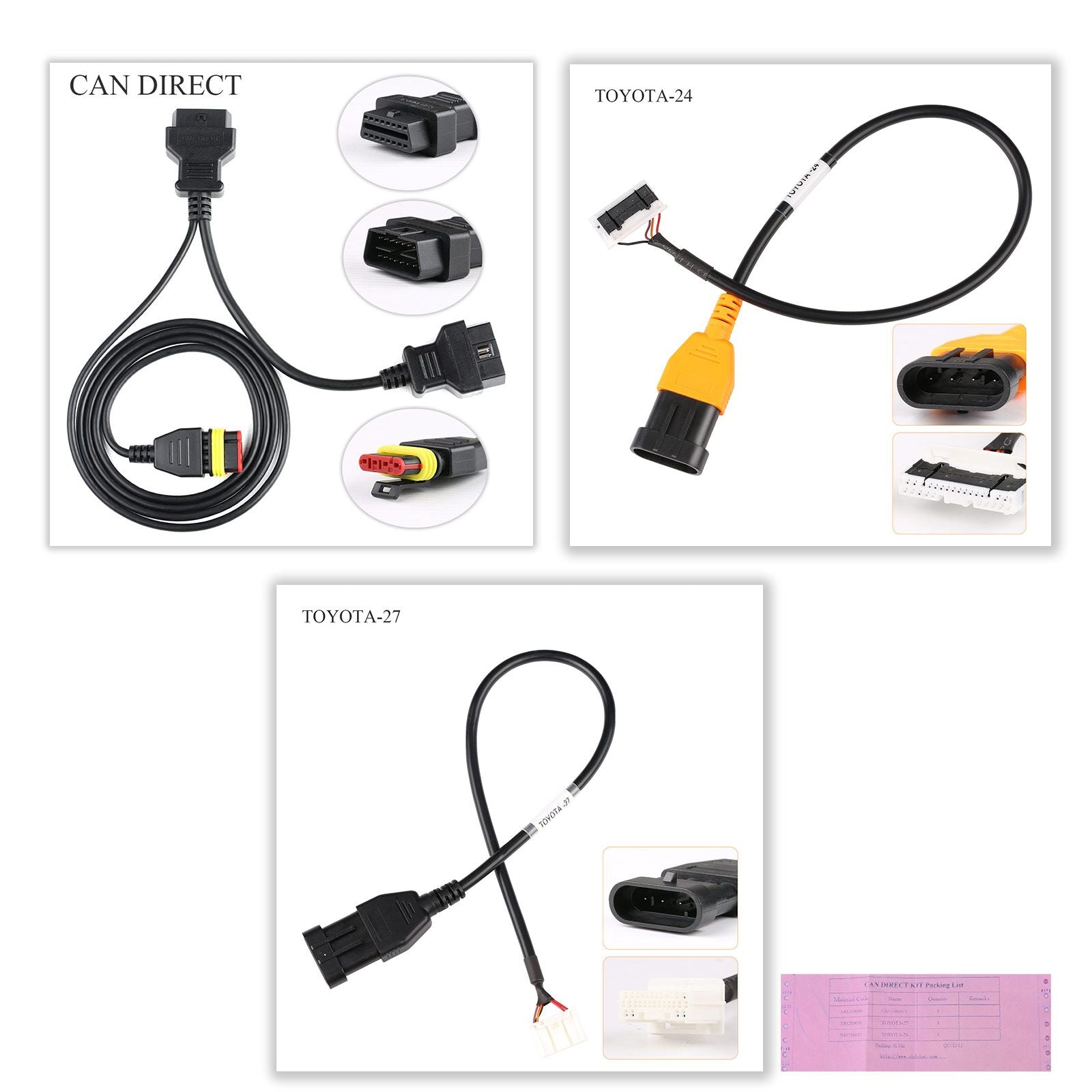 OBDSTAR CAN DIRECT KIT to Read ECU Data of Gateway Vehicles-Toyota-24/ Toyota-27 Cable 1 OBDSTAR CAN DIRECT KIT to Read ECU Data of Gateway Vehicles-Toyota-24/ Toyota-27 Cable – Image 1