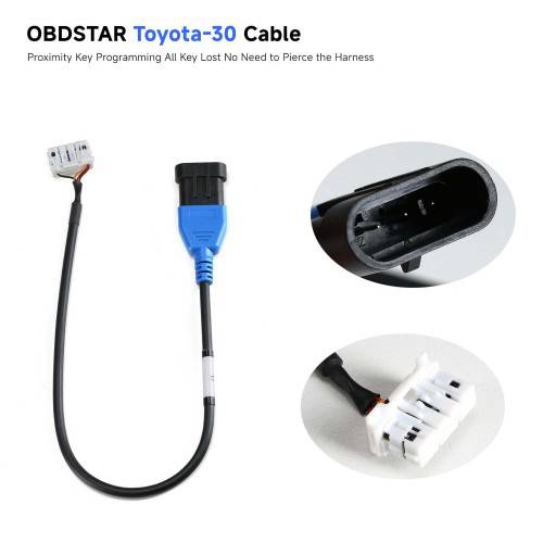OBDSTAR Toyota-30 Cable Support 4A and 8A-BA All Key Lost for X300 DP PLUS/ X300 PRO4/ X300 DP Key Master 1 OBDSTAR Toyota-30 Cable Support 4A and 8A-BA All Key Lost for X300 DP PLUS/ X300 PRO4/ X300 DP Key Master - Image 1