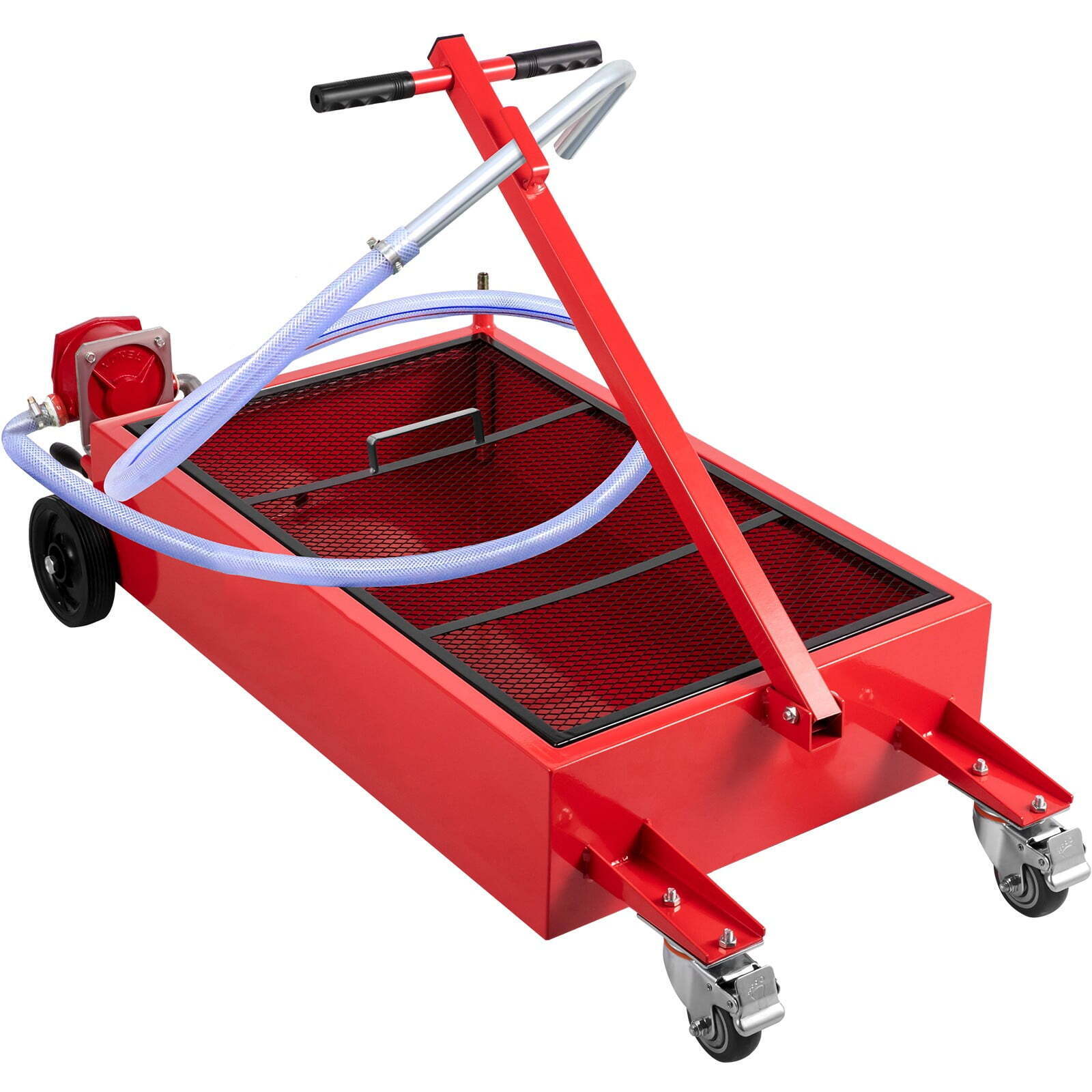 Oil Drain Pan 20 Gal with Pump Hose Swivel Casters Wheels for Car 1 Oil Drain Pan 20 Gal with Pump Hose Swivel Casters Wheels for Car – Image 1