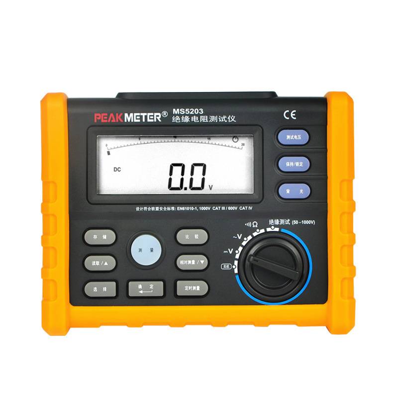 PEAKMETER MS5203 Insulation Resistance Tester Meter 50-1000V Multimeter 1 PEAKMETER MS5203 Insulation Resistance Tester Meter 50-1000V Multimeter - Imagen 1