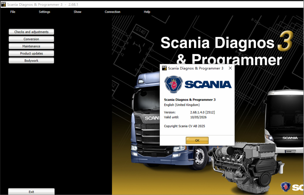 Scania SDP3 V2.68 Diagnosis & Programming Software With Scania Xcom 2.54 and 2025 Scania Multi Spare Parts and Manuals 1 Scania SDP3 V2.68 Diagnosis & Programming Software With Scania Xcom 2.54 and 2025 Scania Multi Spare Parts and Manuals - Imagem 1