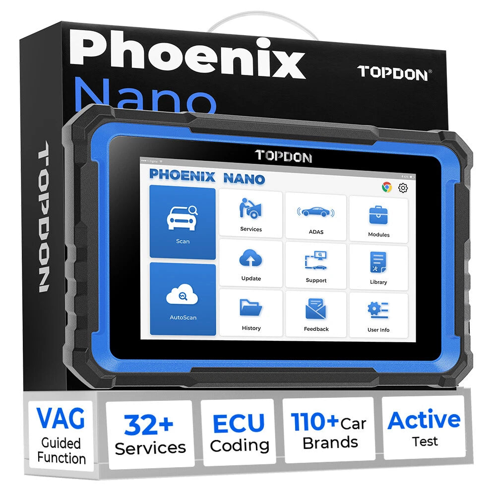 TOPDON Phoenix Nano Full Systems OE-Level Diagnostic Tool with ECU Coding 2 Years Update 1 TOPDON Phoenix Nano Full Systems OE-Level Diagnostic Tool with ECU Coding 2 Years Update - Imagem 1