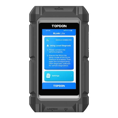TOPDON RLink Lite Diagnostic Tool Support OE-level Online Programming Supports CAN FD, DoIP 1 TOPDON RLink Lite Diagnostic Tool Support OE-level Online Programming Supports CAN FD, DoIP - Image 1