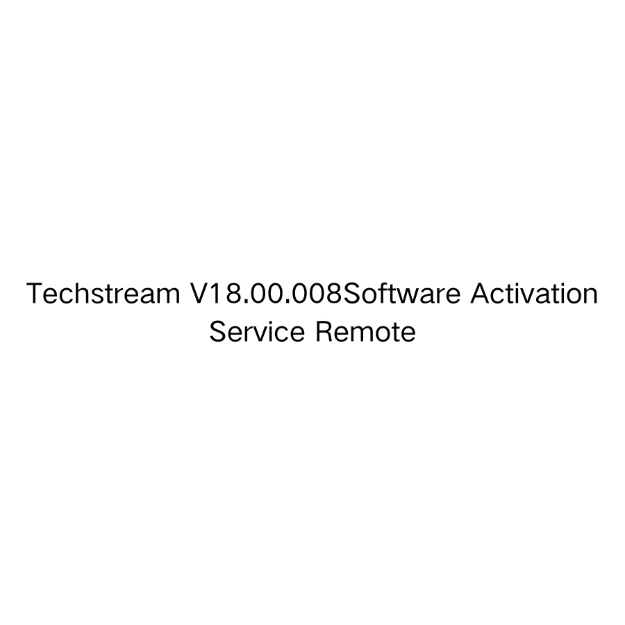 Techstream V18.00.008 Software Activation Service Remote 1 Techstream V18.00.008 Software Activation Service Remote - immagine 1