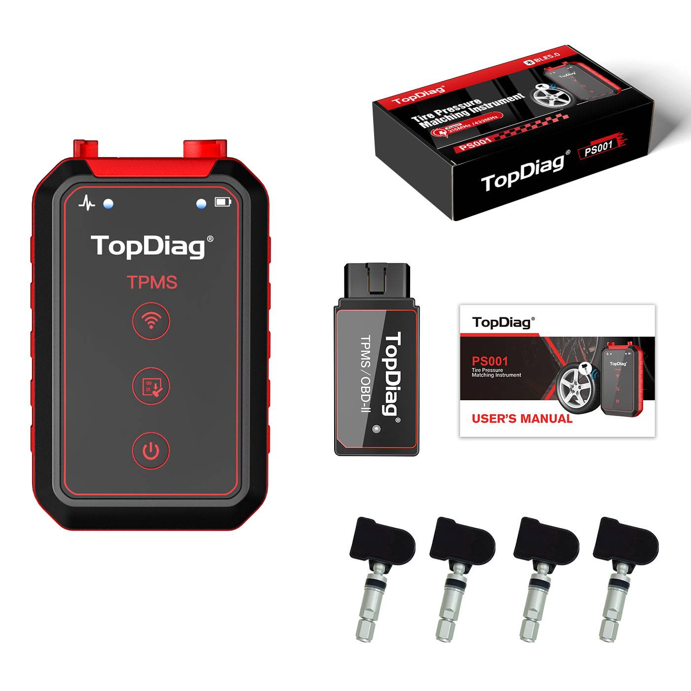 JDiag PS001 tire pressure system diagnosis supports 315MHz & 433MHZ sensors 1 JDiag PS001 tire pressure system diagnosis supports 315MHz & 433MHZ sensors - 画像 (1)