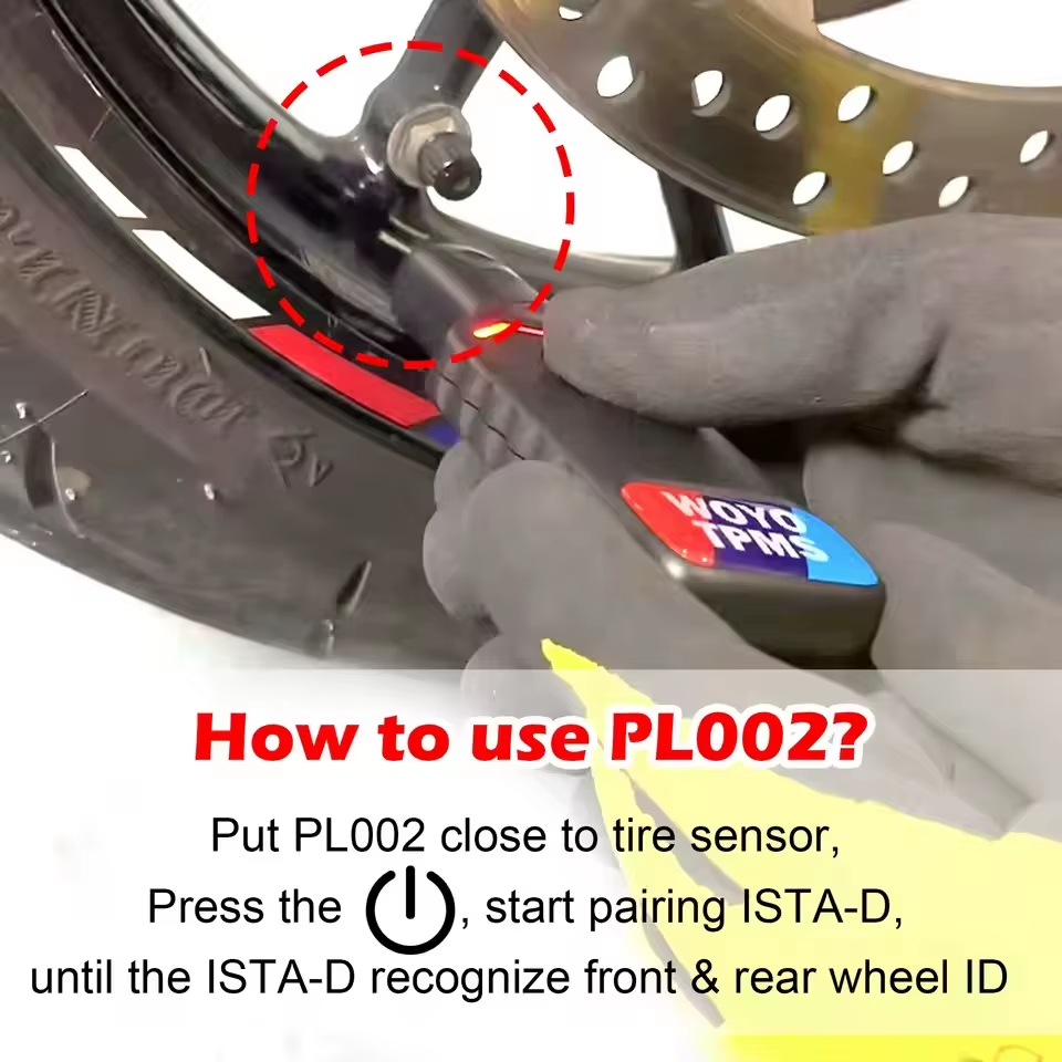 WOYO PL002 BMW Motorcycle TPMS Reset Tool ISTA-D-Compatible Pressure Sensor Activator with Full Tire ID Recognition 1 WOYO PL002 BMW Motorcycle TPMS Reset Tool ISTA-D-Compatible Pressure Sensor Activator with Full Tire ID Recognition - Image 1