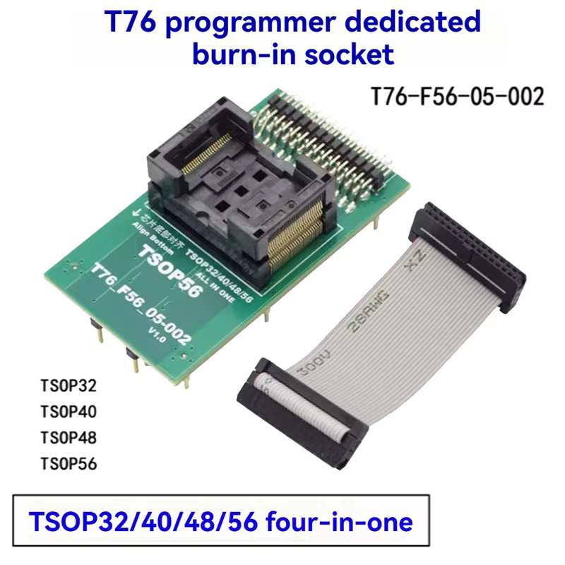 XGecu T76 Programmer Universal ZIF Socket Adapter - TSOP32/40/48/56 Burner for Chip Programming (Model A73E) 1 XGecu T76 Programmer Universal ZIF Socket Adapter - TSOP32/40/48/56 Burner for Chip Programming (Model A73E) - Imagen 1
