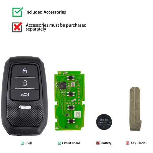 Xhorse XSTO01EN Toyota XM38 Smart Key 4D 8A 4A All in One with Key Shell 1 Piece 1 Xhorse XSTO01EN Toyota XM38 Smart Key 4D 8A 4A All in One with Key Shell 1 Piece - Image 1