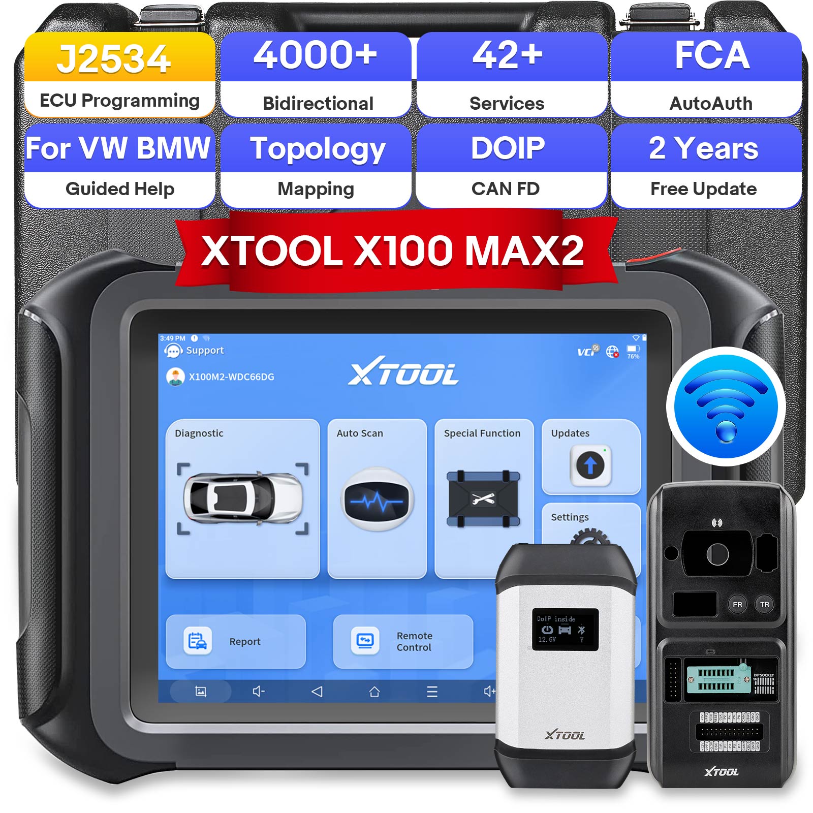 XTOOL X100 MAX2 J2534 ECU & Immobilizer Key Programmer 42 1 XTOOL X100 MAX2 J2534 ECU & Immobilizer Key Programmer 42 - Imagen 1