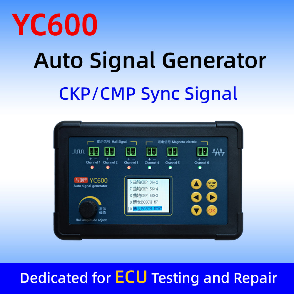 YC600 Automotive Signal Generator Crank Axle/Cam Shaft Sensor for Automobile/Motorcycle/Excavator ECU Test 1 YC600 Automotive Signal Generator Crank Axle/Cam Shaft Sensor for Automobile/Motorcycle/Excavator ECU Test - الصورة 1