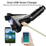 Handsfree Car Kit Transmitter Power ON OFF Bluetooth 5.0 FM Modulator TF USB Audio Music Player AUX MP3 - 画像 (2)